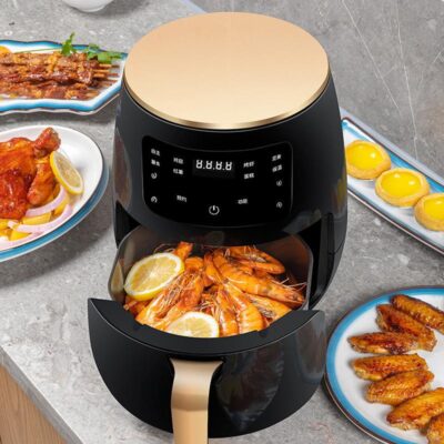 Silver Crest Extra Large Healthy Air Fryer With Smart Digital Control – 2400W – 6L – Black