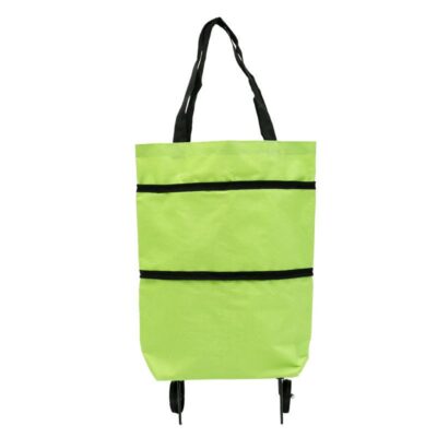 Foldable Shopping Trolley Tote Bag with Wheels Reusable Grocery Bag Food